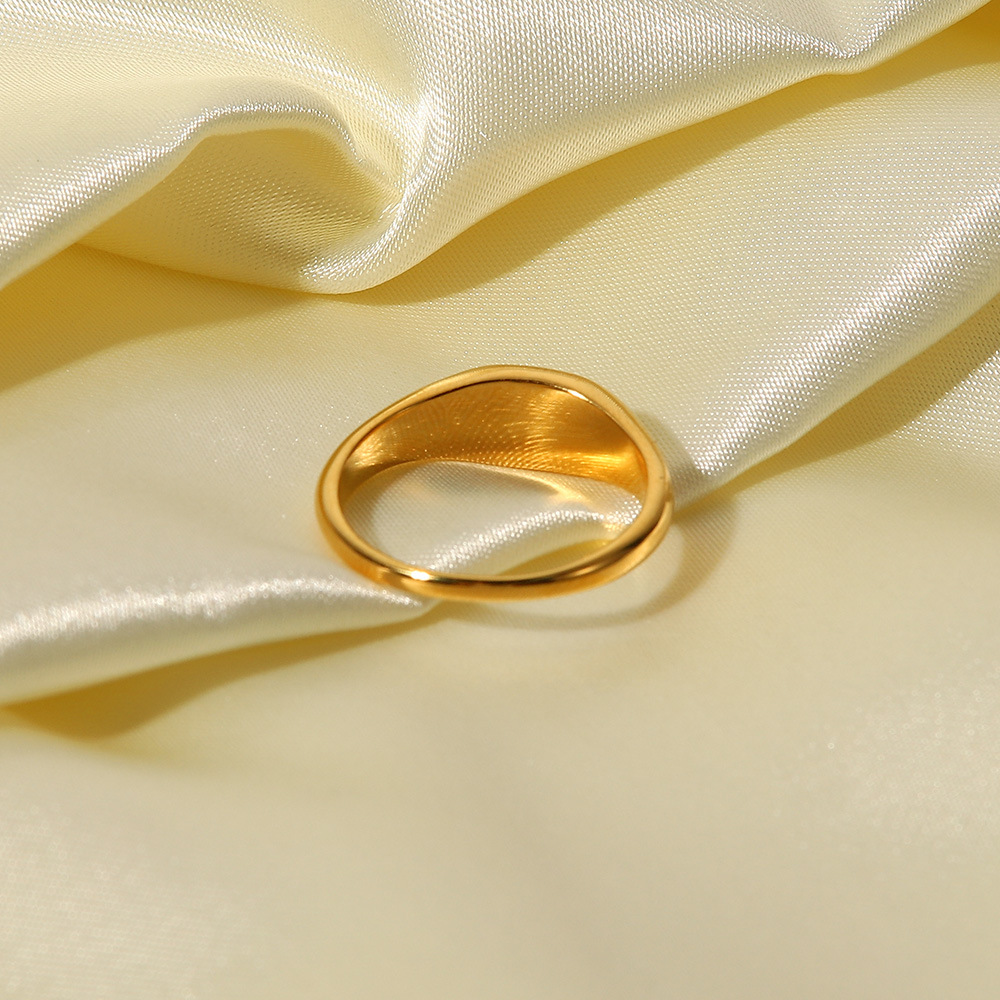 Fashion Number Stainless Steel Gold Plated Rings Necklace