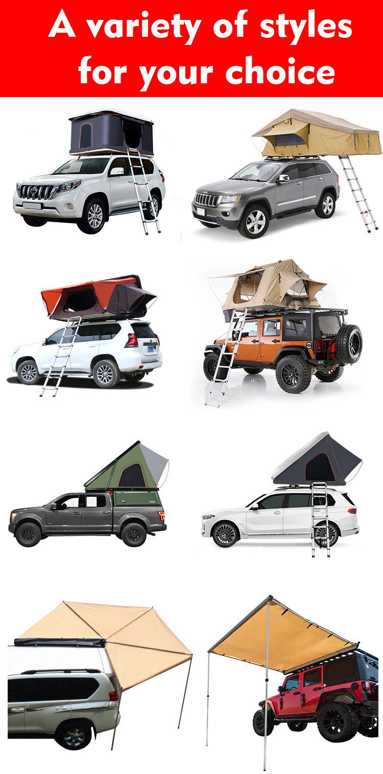 Car Tent, Automatic Soft-Top Roof Tent, Quick-Opening, Self-Driving Tour, Rainproof, Cold-Proof, Outdoor Camping