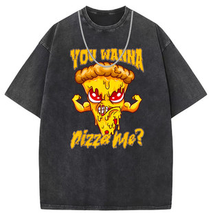Independent station Amazon retro distressed vintage short sleeve T-shirt couples fashion plus size men's and women's custom