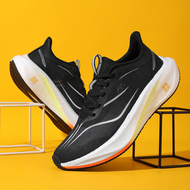 Zapatillas para correr Feidian 5E 2025 nuevas zapatillas para correr de entrenamiento deportivo zapatos de carreras de tablero de carbono de alta elasticidad con absorción de impactos para hombres