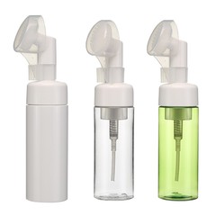 スポット洗顔料泡ボトル PET プラスチック洗顔ブラシシリコーンブラシ泡ボトル 100/120 ミリリットル/180/200 ミリリットル