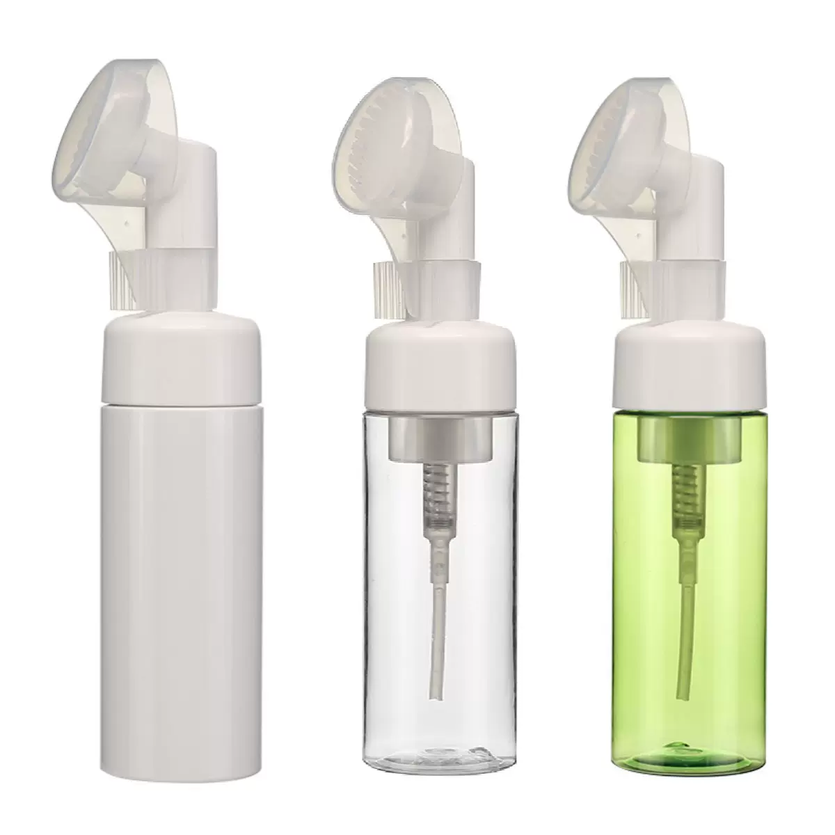 现货洗面奶泡沫瓶PET塑料洁面刷硅胶刷起泡瓶100/120ml/180/200ml