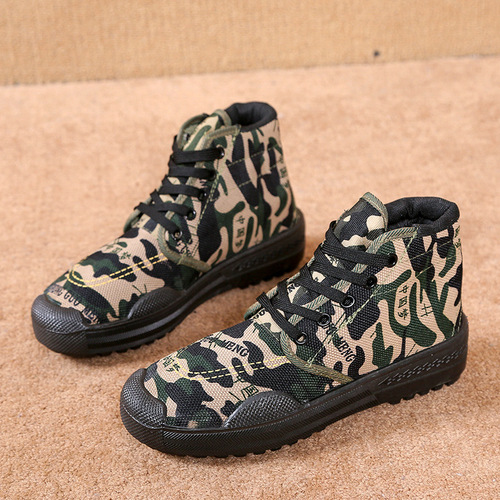 Manufacturer wholesale high-top liberation shoes, men's construction site work shoes, military training shoes, women's training rubber shoes, farmland labor safety shoes