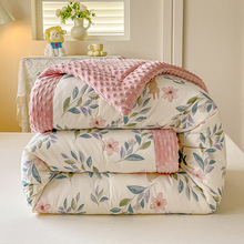 2025新款A类全棉纯棉豆豆绒大豆被冬被春秋被儿童被被子被芯绗缝