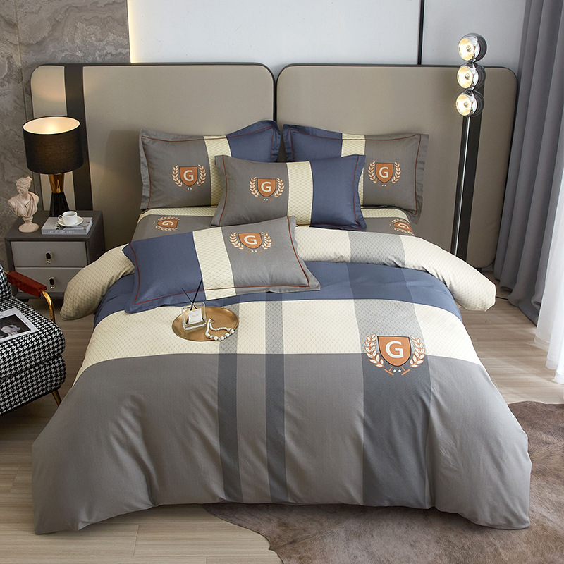 家纺60支全棉四件套春夏四季款被套罩1.8床4件套婚庆礼品批