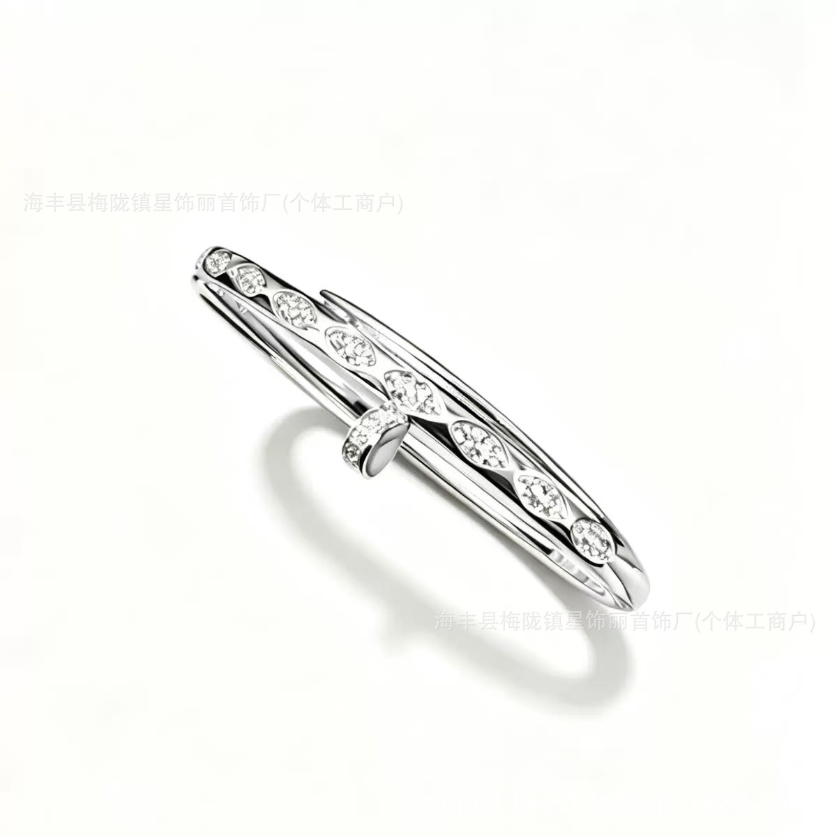 No3 nail bracelet [white gold]