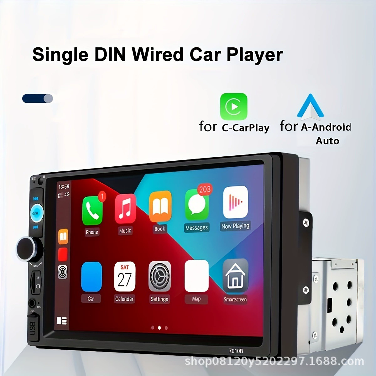 Высококачественный 7-дюймовый проводной CarPlay автомобильный MP5 плеер, HD сенсорный экран, многофункциональный кросс‑бордер продукт