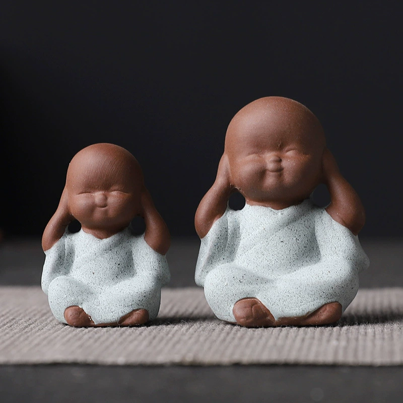 Чайные животные миниатюры Little Fourth Unrequent Monk Creative Creative Car Boutique могут поднять цветочный горшок чайный столик чайный набор чай Зен