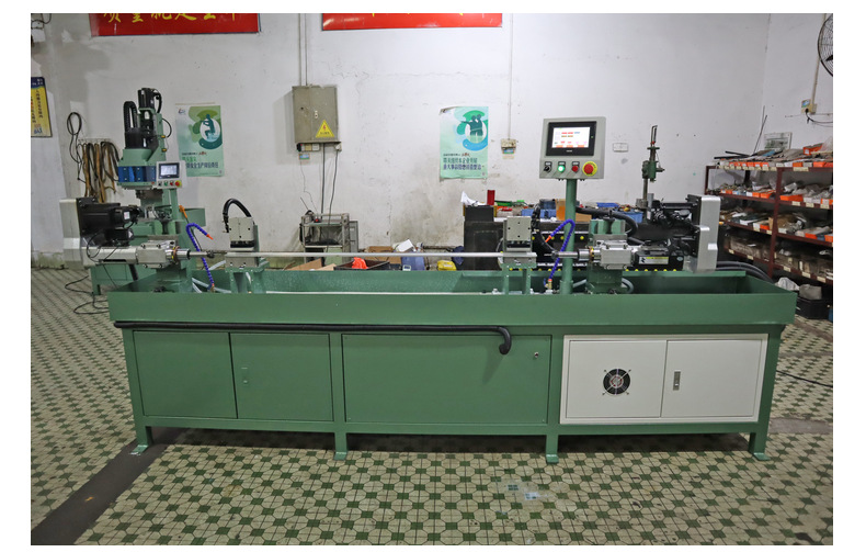 卧式双头攻牙机铝材电池壳侧面攻牙对边双头攻丝机