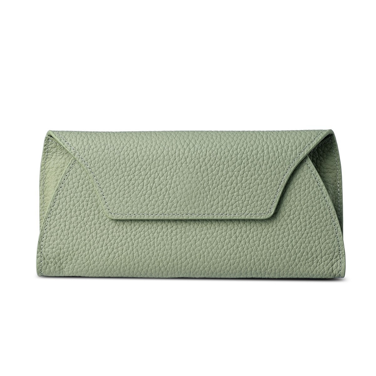 Women's Genuine Leather Long Wallet 2026 New Arrival Ultra-Thin Clutch Niche Design Elegant And High-End - Thumbnail 5