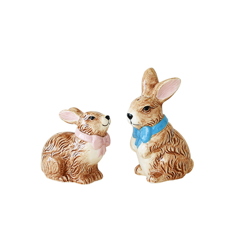 Cerámica de Pascua dibujos animados conejos adorables animales domésticos botellas de sabor giacas nuevos productos de preventa