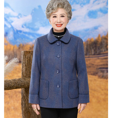 中老年女装春秋洋气上衣妈妈春装外套短款风衣中年女士时尚夹克衫