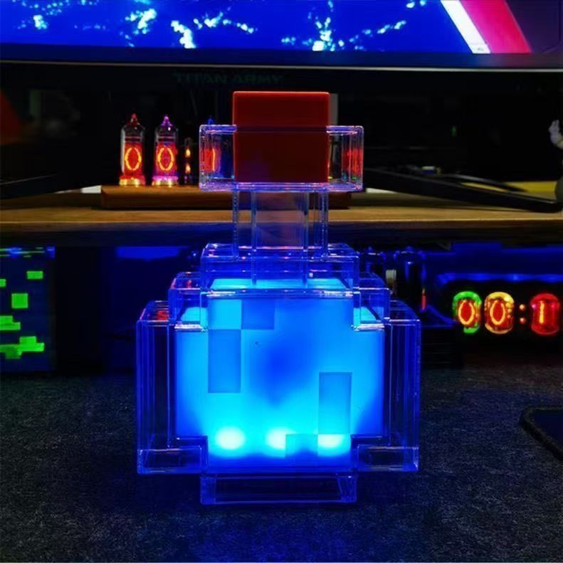 Mi mundo alrededor de la mini botella de poción de agitación cambiante de color siete colores luz suave atmósfera de luz nocturna juguetes para niños