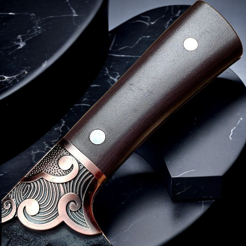 手工锻打点纹砍骨刀切片刀厨师专用刀 家用加厚剁骨头跨境刀批发