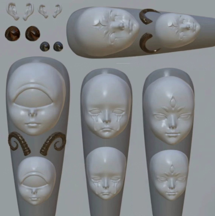 Molde de manicura amor arco en relieve flor ornamentos molde abrasivo alta permeabilidad estereoscópica DIY decoración molde de silicona