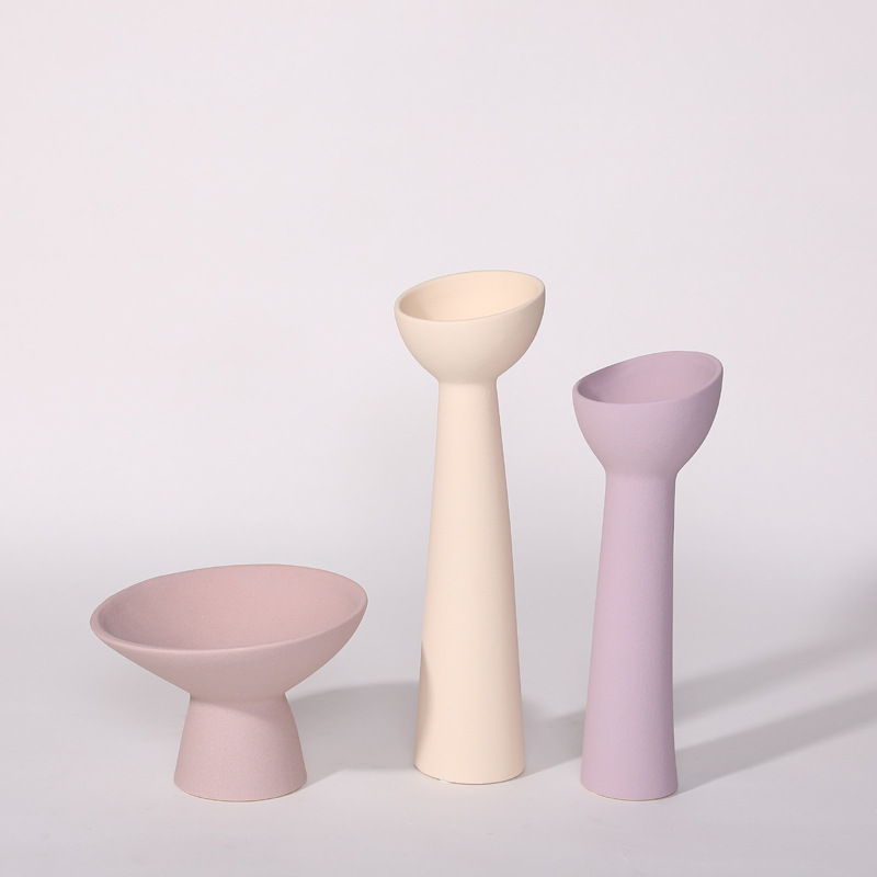 INS moderno minimalista jarrón de cerámica decoración del hogar flor seca arreglo floral decoración salón comedor Mesa decoración floral