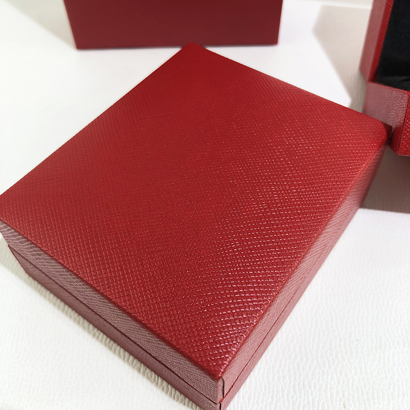 赤い革張り紙ジュエリーボックスゴールドジュエリーネックレスボックスリングボックス包装ボックス|undefined
