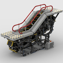 跨境热卖MOC90743电动自动扶梯创意拼插科技积木玩具模型兼容乐高