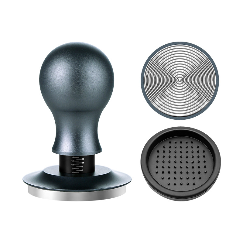 Prensa de polvo de presión constante Martillo de polvo elástico de café Base de rosca de acero inoxidable Martillo de polvo de impacto ajustable de fuerza constante