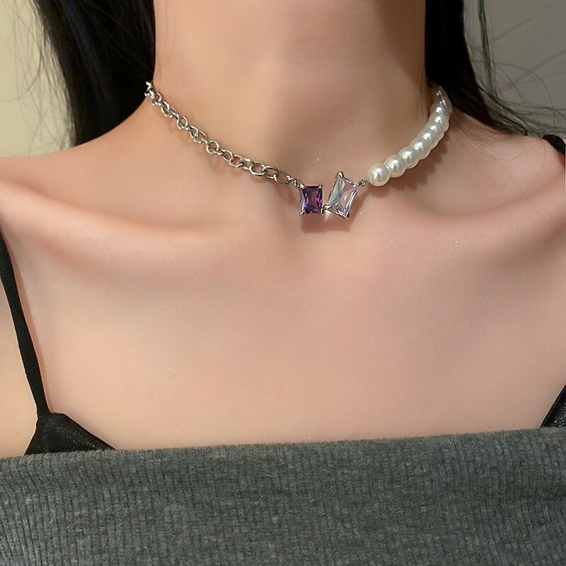 Tongfang Ornement Japonais Coréen Nouveau Collier De Mode Personnalité Gracieuse Clavicule Chaîne Perle Géométrique Pendentif Collier display picture 1