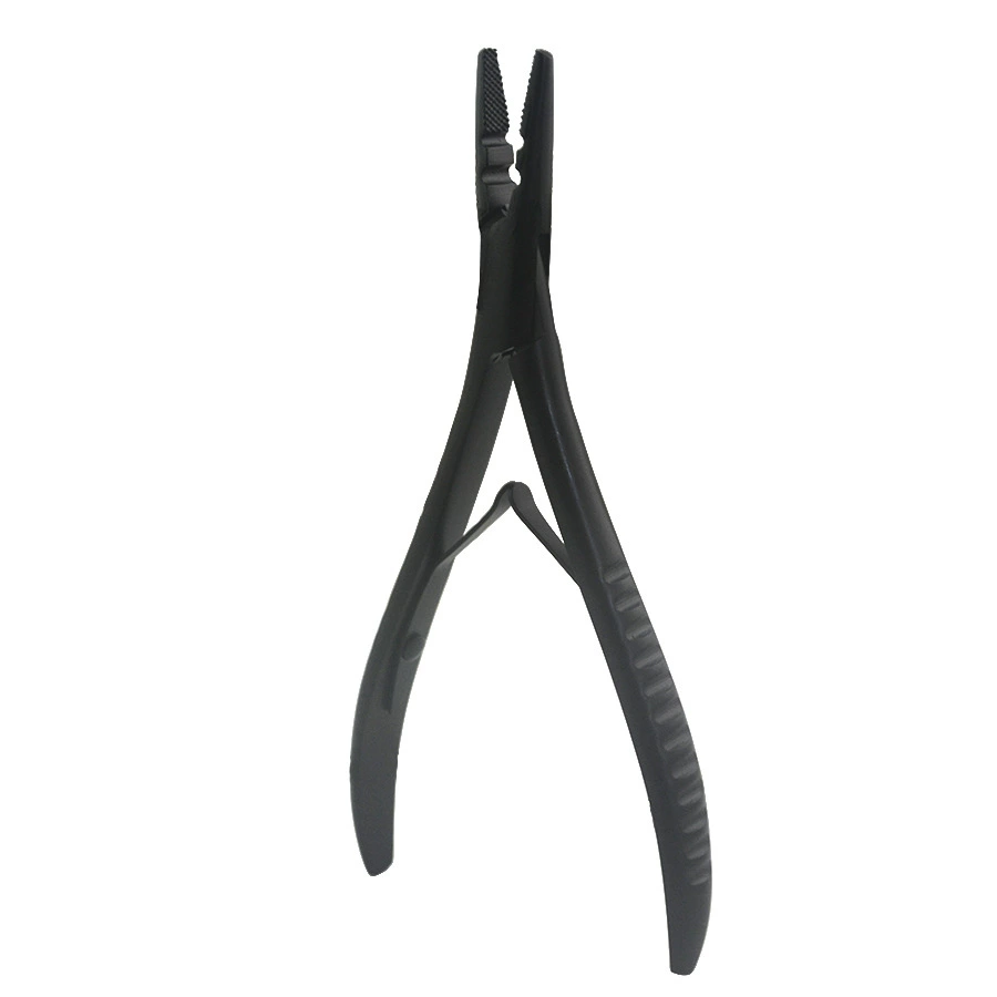 Черные плоскогубцы для наращивания волос из нержавеющей стали с двумя отверстиями, инструмент для наращивания волос