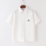 Студенческая юбка в складку, школьная рубашка для школьников, коллекция 2021, с вышивкой