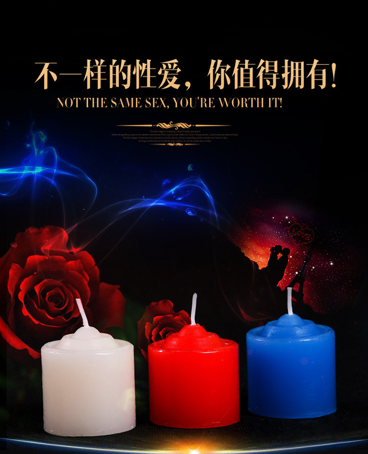 Low-Temperature SM Massage Candle, Paraffin Wax, Single Blue Candle — detail image 3