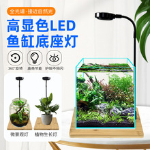 雨林缸生态瓶竹板水草灯迷你鱼缸灯微景观led支架灯水族箱照明灯