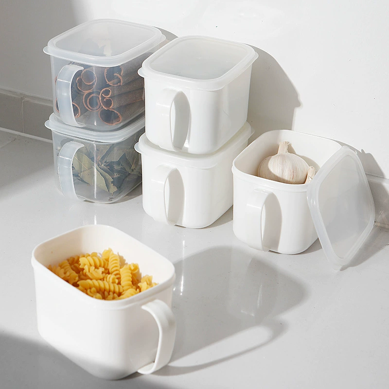 Small square storage system, plastic storage box, handle