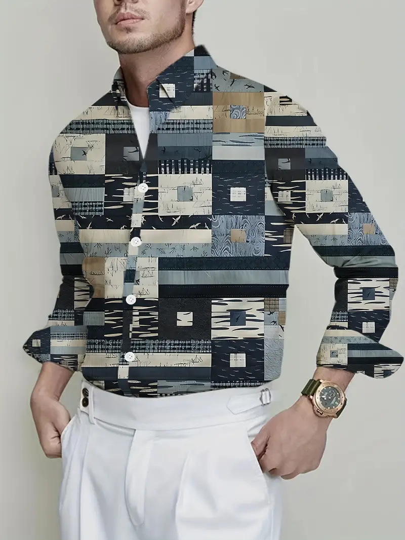 Comercio exterior europeo y americano Amazon 2025 nueva tendencia de la moda casual todo fósforo camisa de manga larga de alta calidad MB12