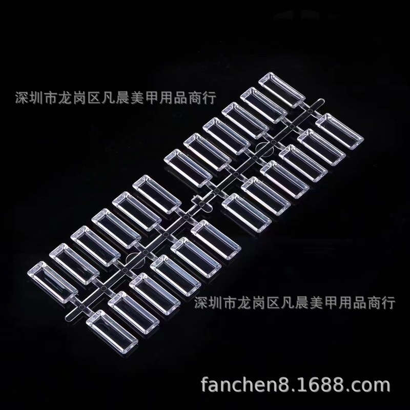 Nail art high transparent acrylic color card flat large rectangular special-shaped three-dimensional transparent color card nail shop plate nail piece