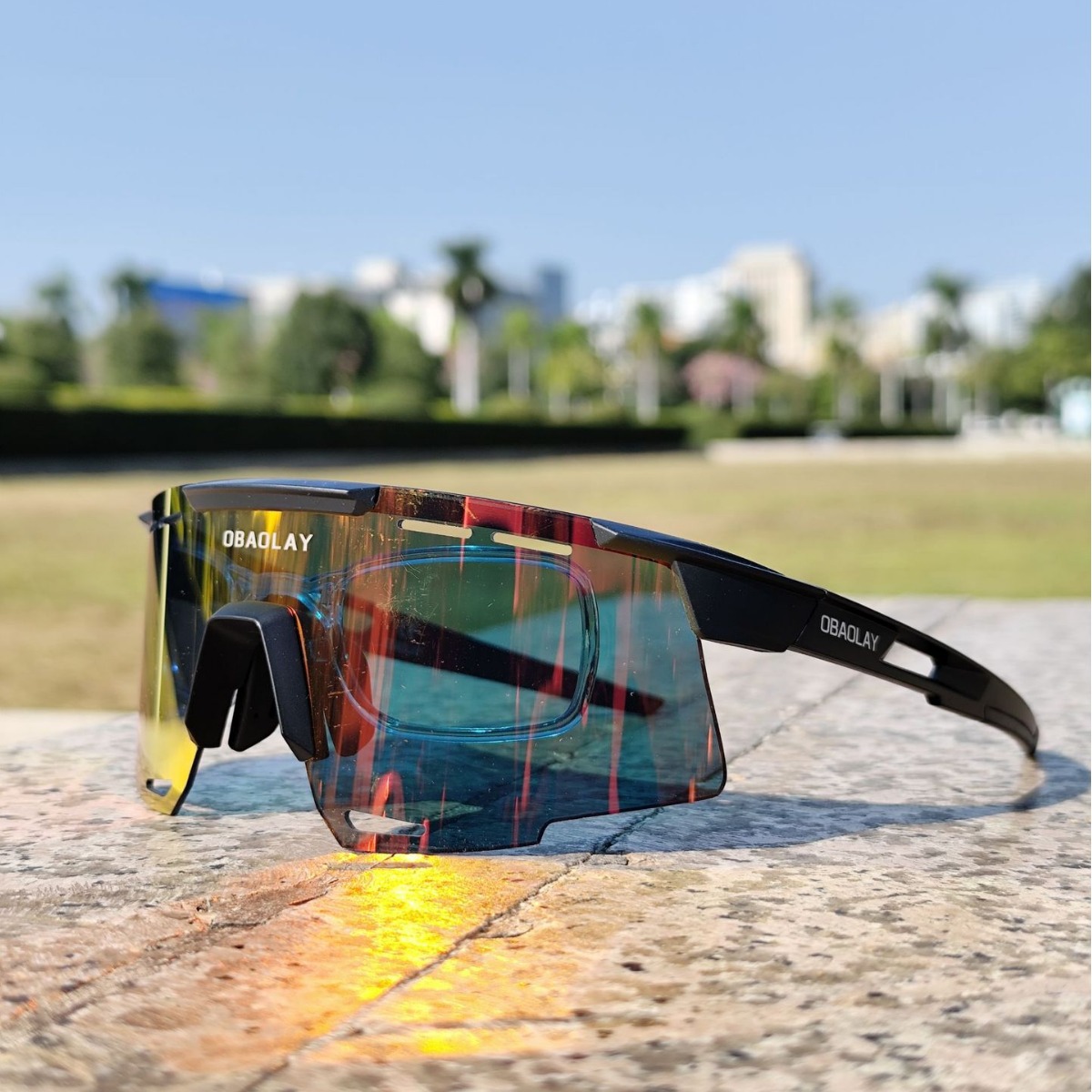 Smart myopia cycling glasses color-changing cycling goggles day and night dual-use bicycle road bike sports sunglasses