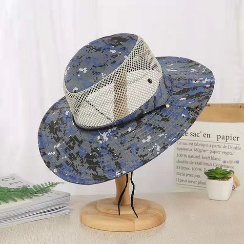 Men's Summer Mesh Breathable Hiking Hat Camouflage Fishing Hat Foldable Sun Hat Outdoor Travel Sun Hat
