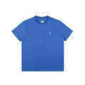 Cotton T-Shirt--Blue with White Logo