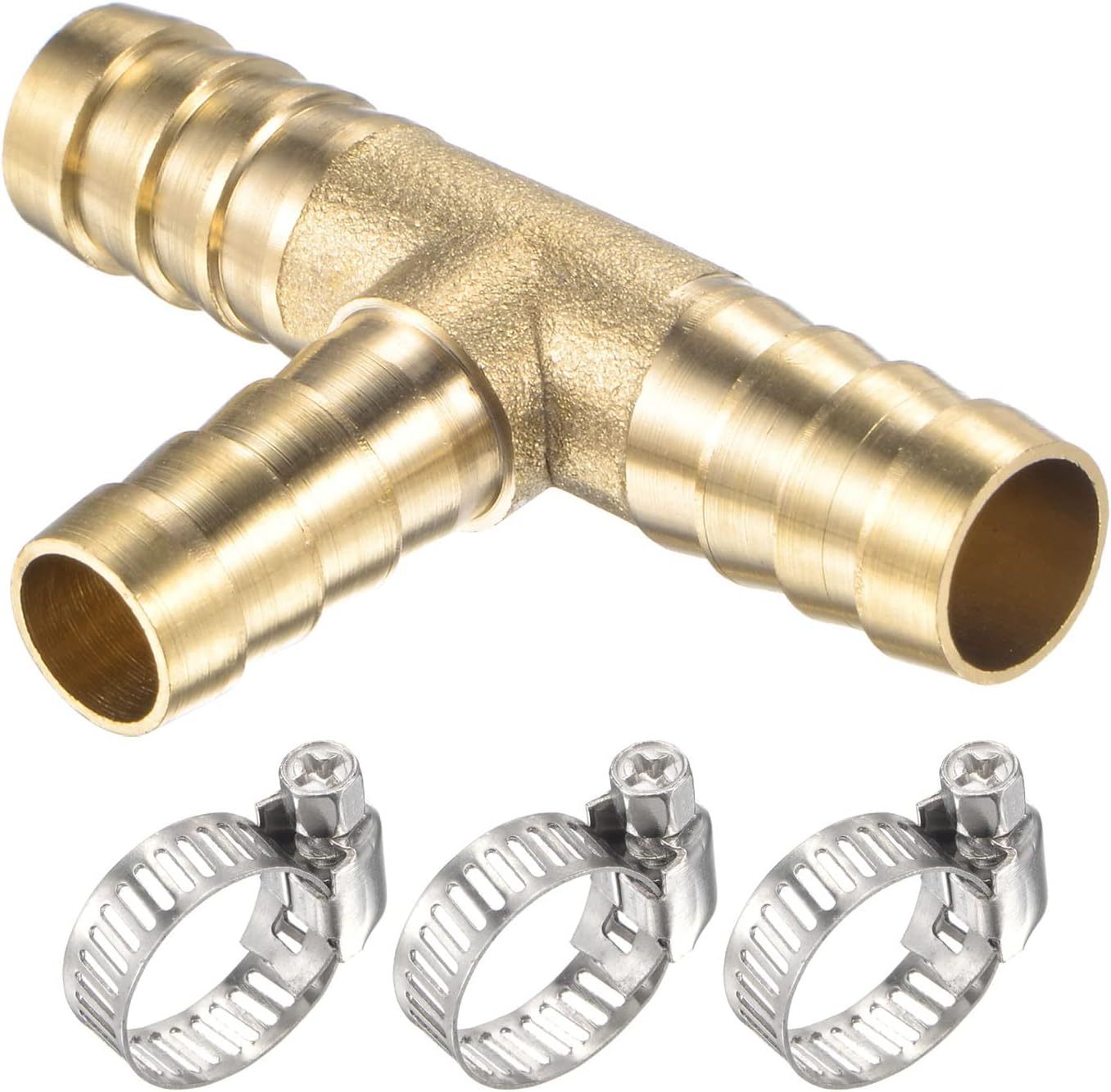 M METERXITY 2 Set Brass Hose Barb Fittings - 3\/8" x 3\/