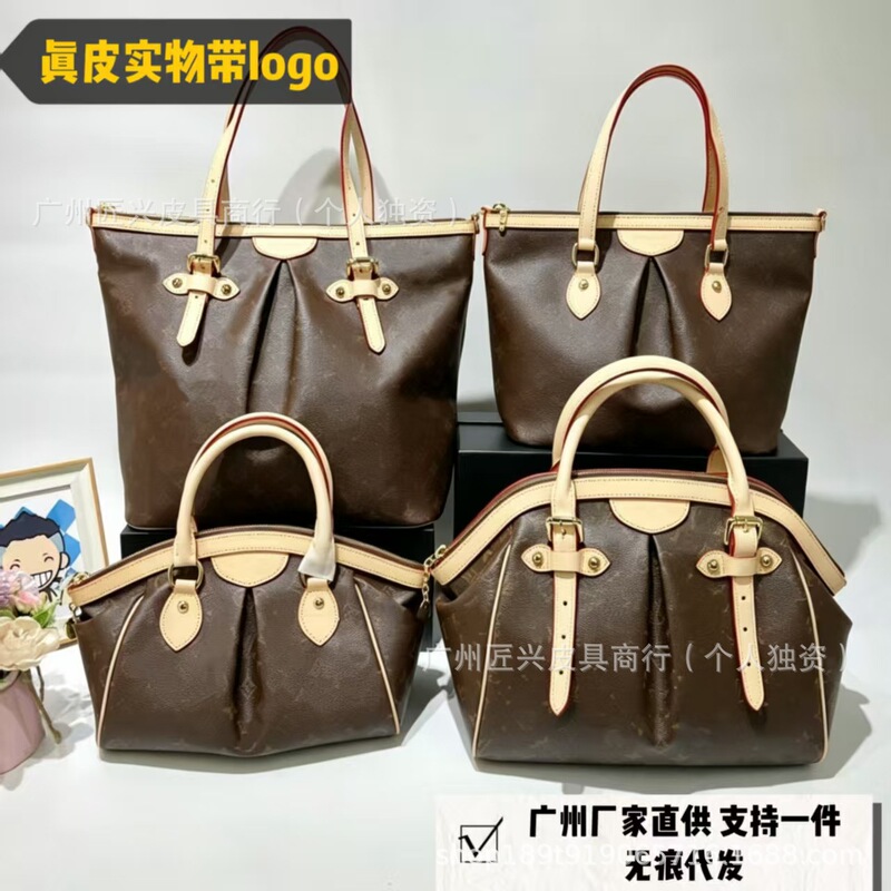 Guangzhou foreign trade classic neverfull monogram shopping bag genuine leather handbag shoulder crossbody women's bag large capacity Guangzhou foreign trade classic neverfull monogram shopping bag genuine leather handbag shoulder crossbody women's bag large capacity