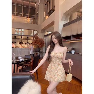 YOLI�����"����ӳ��"��ɫ�B��ȹŮ����ʽ�����ȼ��L�黨������ȹ