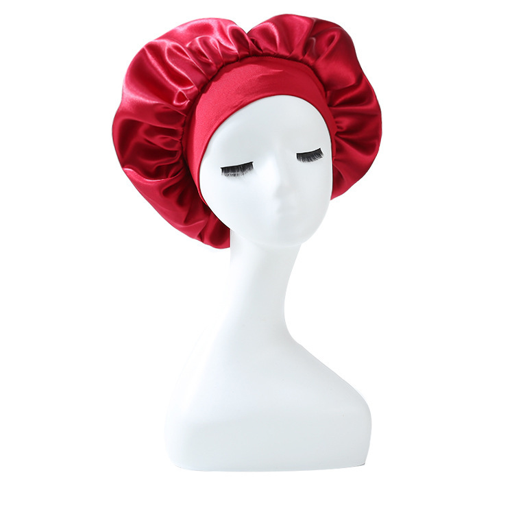Amazon transfronterizo amplio borde alto elástico sombrero de dormir sombrero de quimioterapia sombrero para el cabello sombrero para el cabello seco