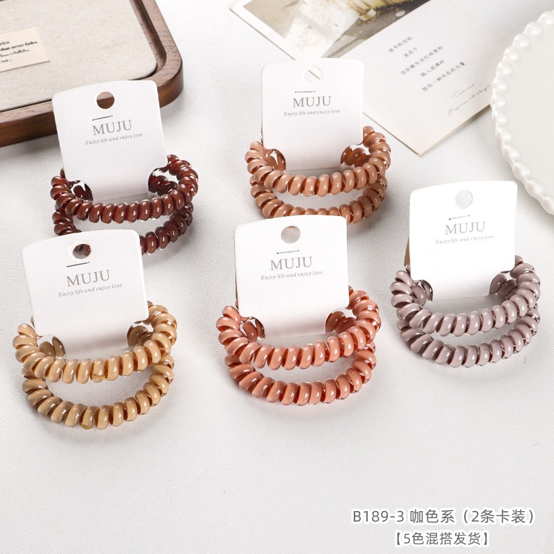 [Carga de tarjeta] sensación de alto nivel coreano de cabello de código de barras de moda de alta elasticidad de cabello anillo de cabello correa de cola de caballo