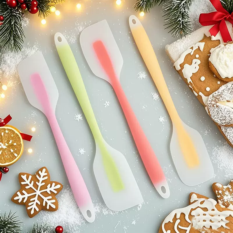 食品级耐高温硅胶奶油刮刀大号半透明硅胶抹刀厨房蛋糕烘焙工具铲