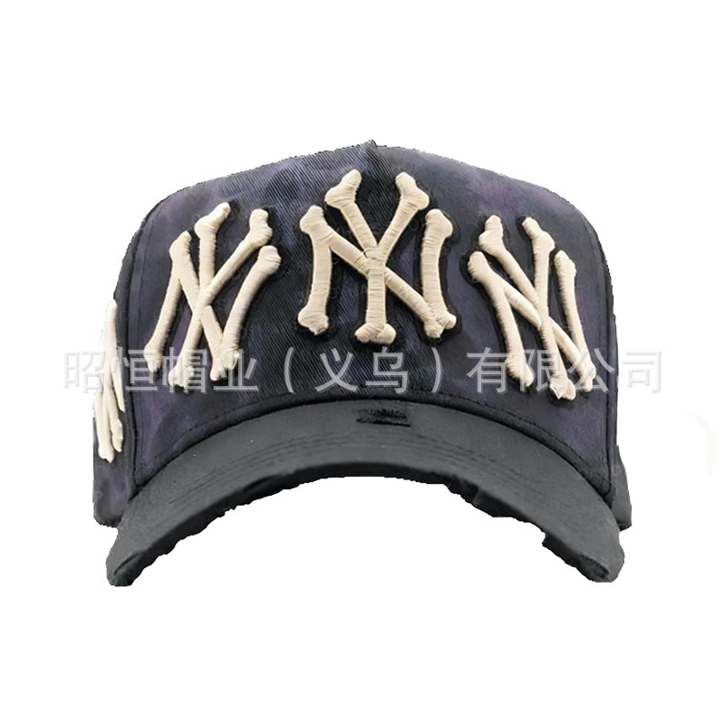 Comercio exterior transfronterizo de Nueva York sombreros de cara pequeña ajustable bordado lengua de pato estilo coreano sombreros de béisbol para hombres y mujeres al aire libre