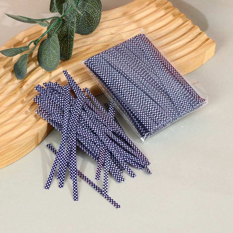 Color Polka Dot tie alambre hornear lazo de sellado 6 regalo de color recubierto de plástico tira de lazo cuerda de lazo de pan 10cm Alambre de hierro