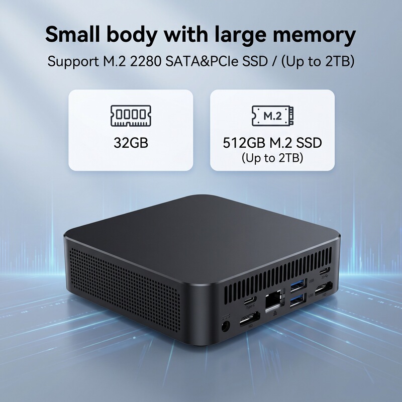 Cross-Border Best-Selling High-Performance Mini Pc with 6Th Generation I3, Multiple Configurations Available, Featuring Multi-Functional Interfaces for Convenience and Efficiency