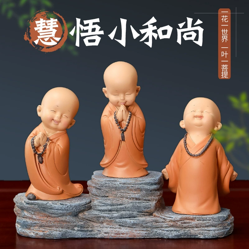 Креативная мебель для дома в китайском стиле Дзен монах украшения из смолы вход книжный шкаф украшение дома