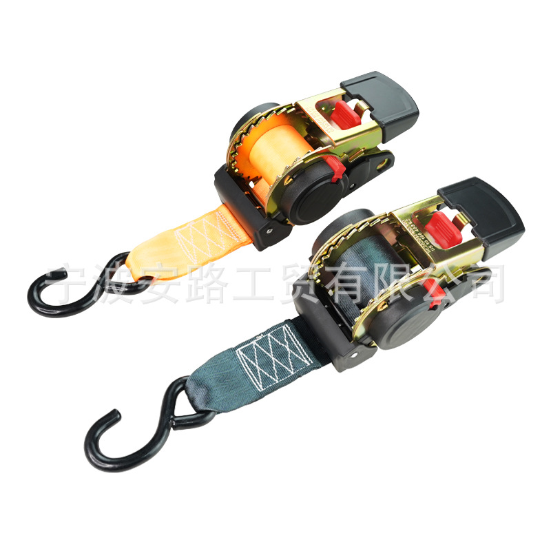 自动拉紧器带S钩2英寸x6英尺带8.8级安装螺栓船用 自动伸缩拉紧器