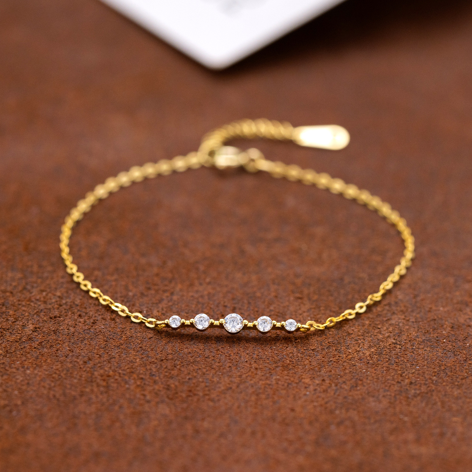 Minimalist Diamond Tennis Bracelet In Sterling Silver For Women_voghion.com