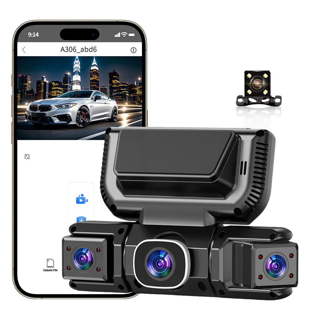 Moren Xiang New 3-inch Quad HD Dash Cam with IR Night Vision & WiFi (Driving recorder) - quad-recording-wifi