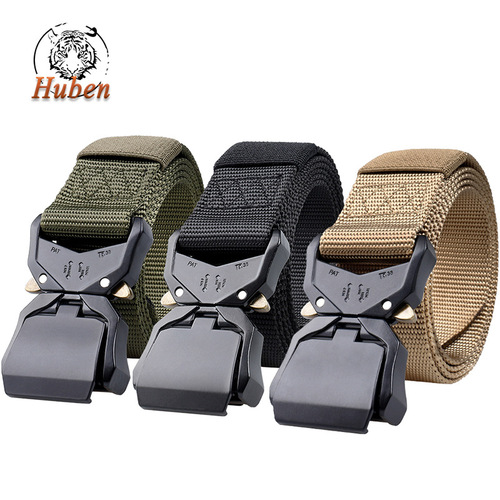 New quick release aluminum alloy buckle nylon belt men's cobra tactical belt outdoor sports belt