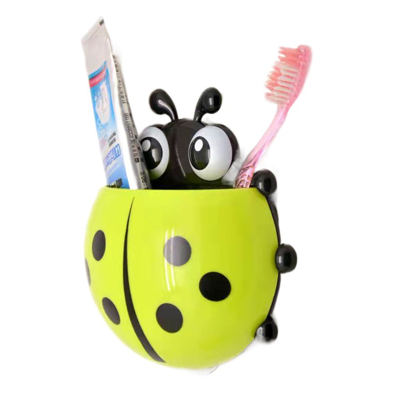 Soporte para cepillos de dientes infantil sin taladro, estante colgante para el hogar, soporte para cepillos de dientes de plástico con ventosa.