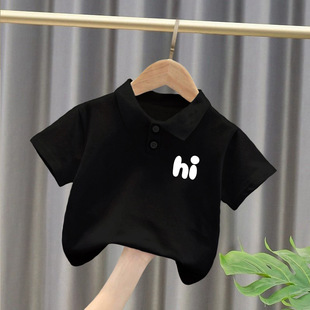 Cartoon Short-Sleeved Polo Shirts for Boys and Girls, Summer Style Lapel Tops, Kidsren's Versatile Casual Half-Sleeved T-Shirts, Trendy and Cool